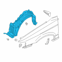 OEM 2006 Nissan Sentra Protector-Front Fender, RH Diagram - 63842-5M000