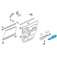 OEM 2016 Honda Pilot Armrest Assembly, Right Rear Door Lining (Shadow Beige) Diagram - 83702-TG7-A01ZA