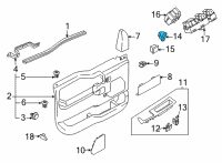 OEM 2021 Ford Bronco Lock Switch Diagram - BB5Z-14028-DA