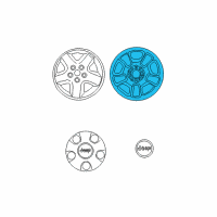 OEM 2004 Jeep Liberty Wheel-Steel Diagram - 5GL65S4AAE