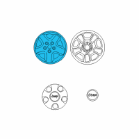 OEM 2007 Jeep Liberty Aluminum Wheel Diagram - 52109979AB