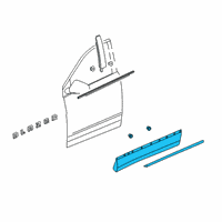 OEM 2022 Chevrolet Blazer Lower Molding Diagram - 84514878