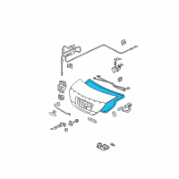 OEM 2009 Honda Civic Weatherstrip, Trunk Lid Diagram - 74865-SVA-A01