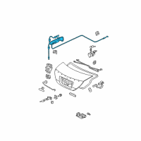 OEM 2008 Honda Civic Cable, Trunk & Fuel Lid Opener Diagram - 74880-SVA-A01