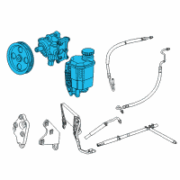 OEM 2014 Ram 2500 Power Steering Pump Diagram - 68193091AB