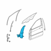 OEM Acura RL Regulator Assembly, Right Front Door Power Diagram - 72210-SJA-A01