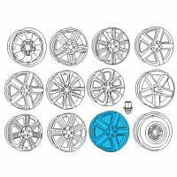 OEM 2013 Chrysler 200 Wheel Alloy Diagram - 1SP77XZAAB