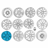 OEM 2011 Chrysler 200 Aluminum Wheel Diagram - 1TL91DX8AB