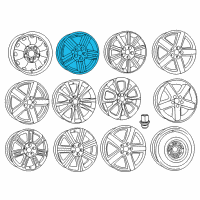 OEM 2014 Dodge Avenger Wheel Alloy Diagram - XX67PAKAC