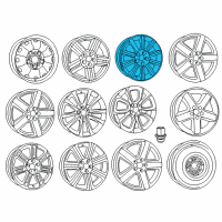 OEM 2013 Dodge Avenger Aluminum Wheel Diagram - 1KW34PAKAA