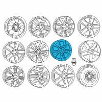 OEM 2013 Chrysler 200 Aluminum Wheel Diagram - 1TR44GSAAA