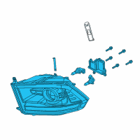 OEM 2014 Ram 3500 Headlight, Driver Side Diagram - 68093217AD