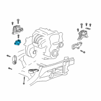 OEM 2018 Chevrolet Equinox Transmission Mount Bracket Diagram - 23463117