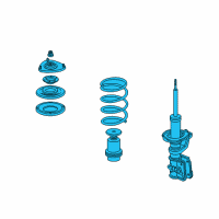 OEM 2004 Acura RSX Shock Absorber Assembly, Right Front Diagram - 51601-S6M-A58