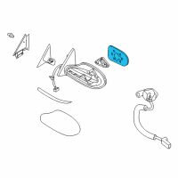 OEM Nissan Altima Glass - Mirror, RH Diagram - 96365-3TH0A