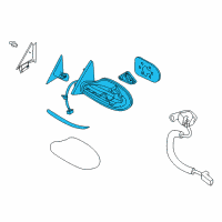 OEM Nissan Altima Mirror Assembly-Outside RH Diagram - 96301-3TH0A