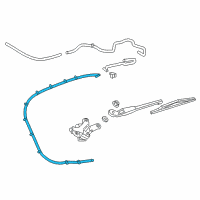 OEM 2022 Cadillac XT5 Washer Hose Diagram - 84165524