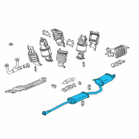 OEM Honda Muffler Set, Exhuast Diagram - 18030-S9V-A02