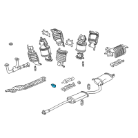 OEM 2006 Honda Pilot Rubber, Exhuast Mounting Diagram - 18215-S9V-A01