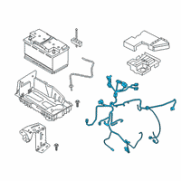 OEM Lincoln Aviator Positive Cable Diagram - L1MZ-14300-AF