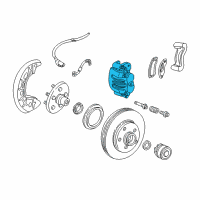 OEM 1999 Ford Explorer Caliper Diagram - XL2Z-2B120-AB