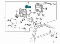 OEM 2021 GMC Sierra 3500 HD Signal Lamp Diagram - 84468924