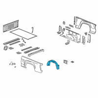 OEM 2008 GMC Canyon Wheelhouse Liner Diagram - 25894546