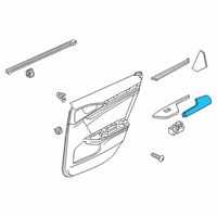 OEM 2018 Honda Civic Armrest Assy., R. RR. Door Lining *NH900L* (DEEP BLACK) Diagram - 83704-TGG-A01ZB