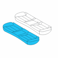 OEM 2017 Hyundai Ioniq Pad Assembly-Rear Seat Cushion Diagram - 89150-G2101