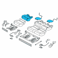 OEM Ford F-250 Super Duty Seat Cushion Pad Diagram - FL3Z-16632A22-E