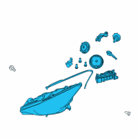 OEM Infiniti QX30 Headlamp Assembly Right Diagram - 26010-5DC5C
