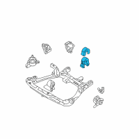 OEM Kia Optima Rear Roll Stopper Bracket Assembly Diagram - 219302G400