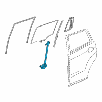 OEM 2016 Acura RDX Regulator Assembly, Left Rear Door Power Diagram - 72750-TX4-A01