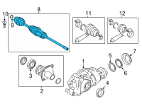 OEM 2021 BMW 840i xDrive OUTPUT SHAFT FRONT RIGHT Diagram - 31-60-9-895-662
