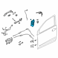 OEM 2019 Honda Odyssey Latch Assembly, Left Front Door Power Diagram - 72150-TLA-A01
