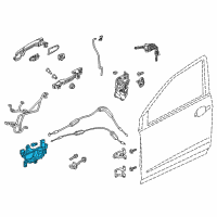 OEM 2022 Honda CR-V Handle Assembly, Passenger Side Inside (High Gloss Silver) Diagram - 72120-TLA-A11ZB