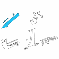 OEM 2020 Buick Enclave Weatherstrip Pillar Trim Diagram - 84446531