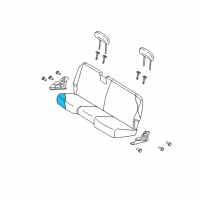 OEM Dodge Ram 2500 Rear Seat Cushion Diagram - 1AY701DVAA