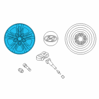 OEM 2019 Hyundai Elantra Aluminium Wheel Assembly Diagram - 52910-F2BA0