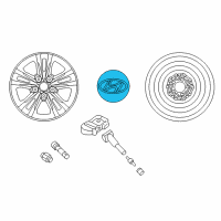 OEM 2020 Hyundai Elantra Wheel Hub Cap Assembly Diagram - 52960-3X500