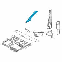 OEM 2016 Ram ProMaster City Molding-A Pillar Diagram - 5VR64LDMAA