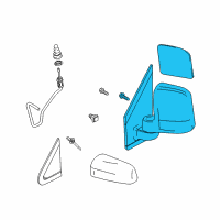 OEM 2010 Ford Transit Connect Mirror Assembly Diagram - 9T1Z-17683-A