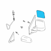 OEM 2010 Ford Transit Connect Mirror Glass Diagram - 9T1Z-17K707-B