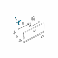 OEM 2001 Chevrolet S10 Pick Up Box End Gate Latch Assembly(Lh) Diagram - 15647473