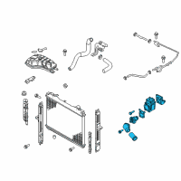 OEM 2005 Kia Sorento Housing Assembly-Thermostat Diagram - 2562039801