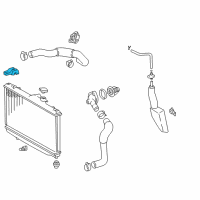 OEM Toyota Corolla Radiator Assembly Upper Bracket Diagram - 16533-0D010