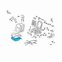 OEM 2009 Toyota Corolla Seat Cushion Pad Diagram - 71512-02260