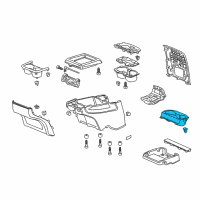 OEM 2011 Honda Odyssey Holder Assembly, Front Floor Cup (Warm Gray) Diagram - 83411-TK8-A01ZA