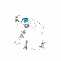 OEM Lexus RX330 Bracket, Engine Mounting, NO.2 RH Diagram - 12316-20020