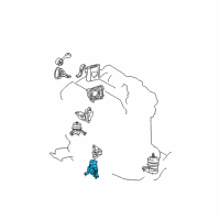 OEM Lexus Insulator Assy, Engine Mounting, Front Diagram - 12360-20130